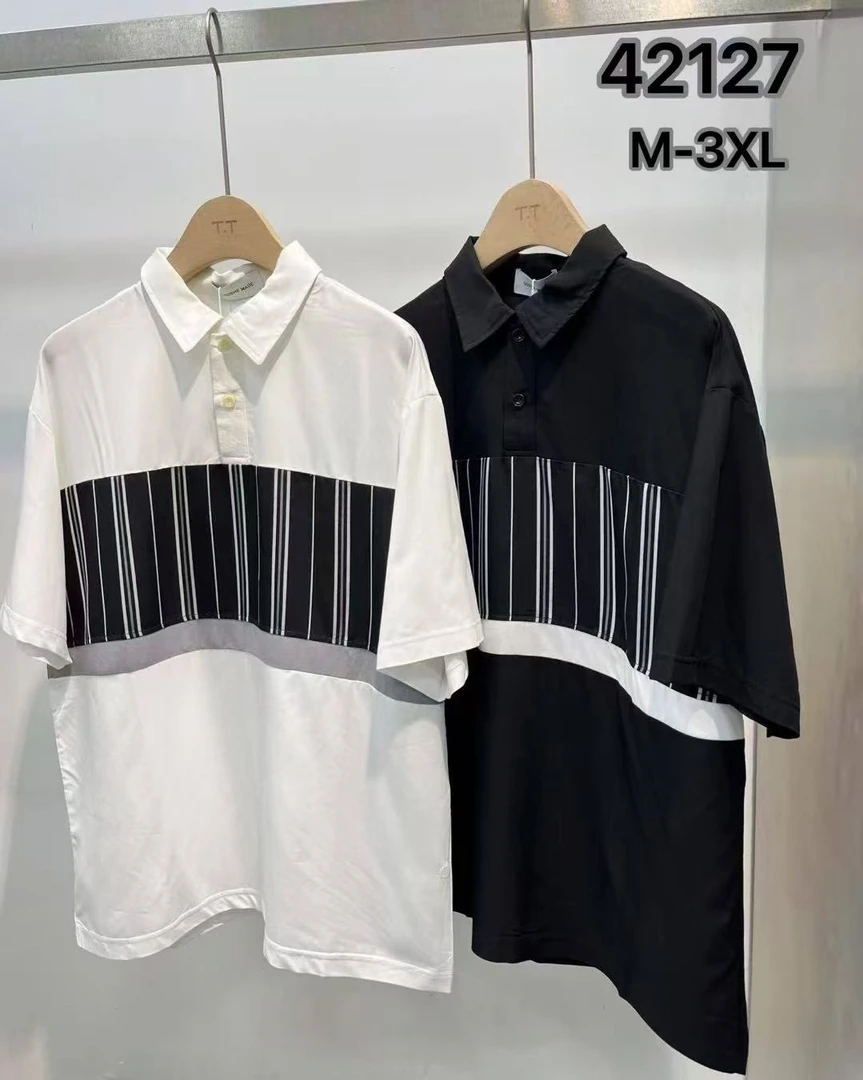 UUS轻奢线！高品质莱赛尔经典拼接POLO面料超舒服！42127