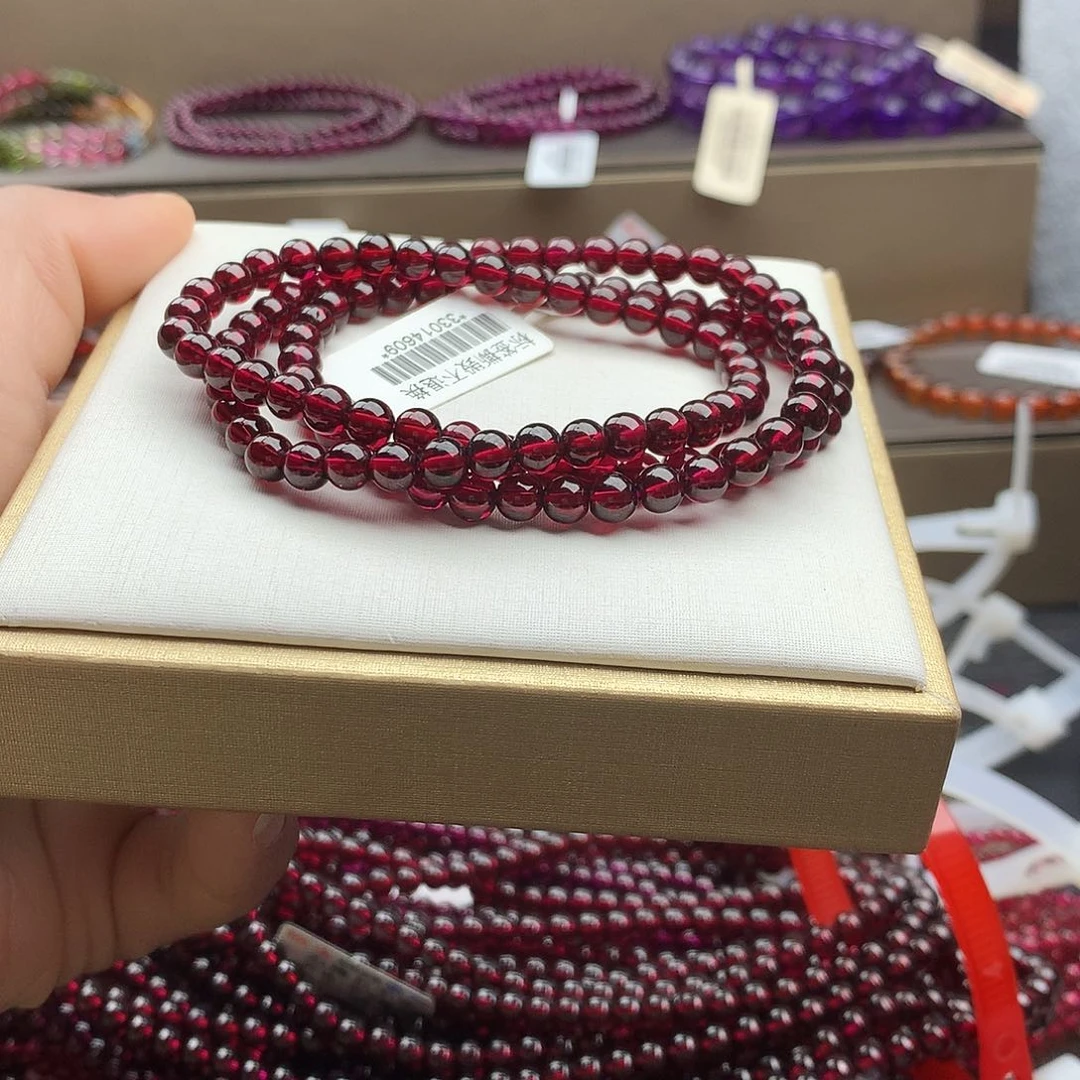 石榴石手串未镶嵌5.3