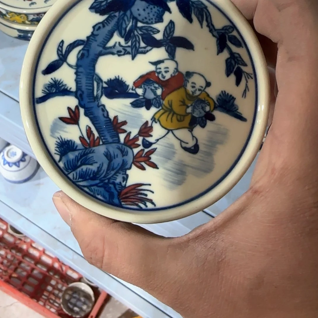 瓷片摆件手绘瓷器全部处理了