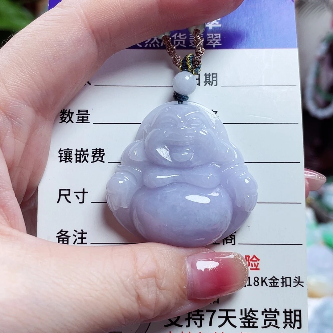 翡翠未镶嵌颈饰佛公23