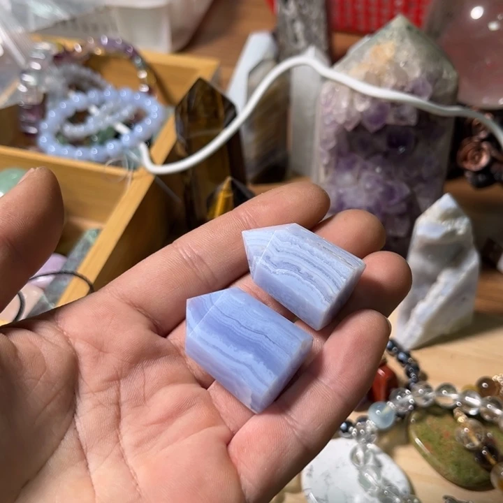 水晶698未镶嵌A****蓝纹珠