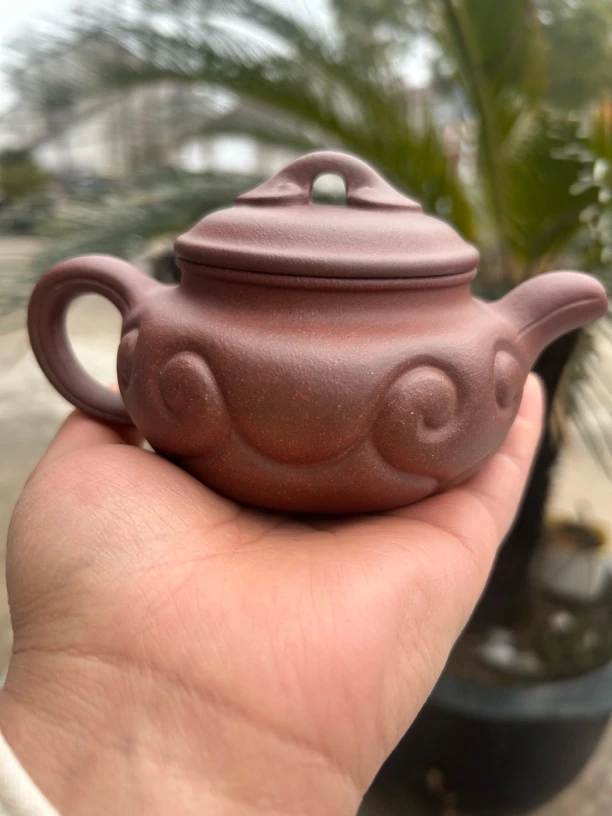 仿古如意壶4号特炼老紫泥240cc左右半手零添加无酸洗要求高慎拍