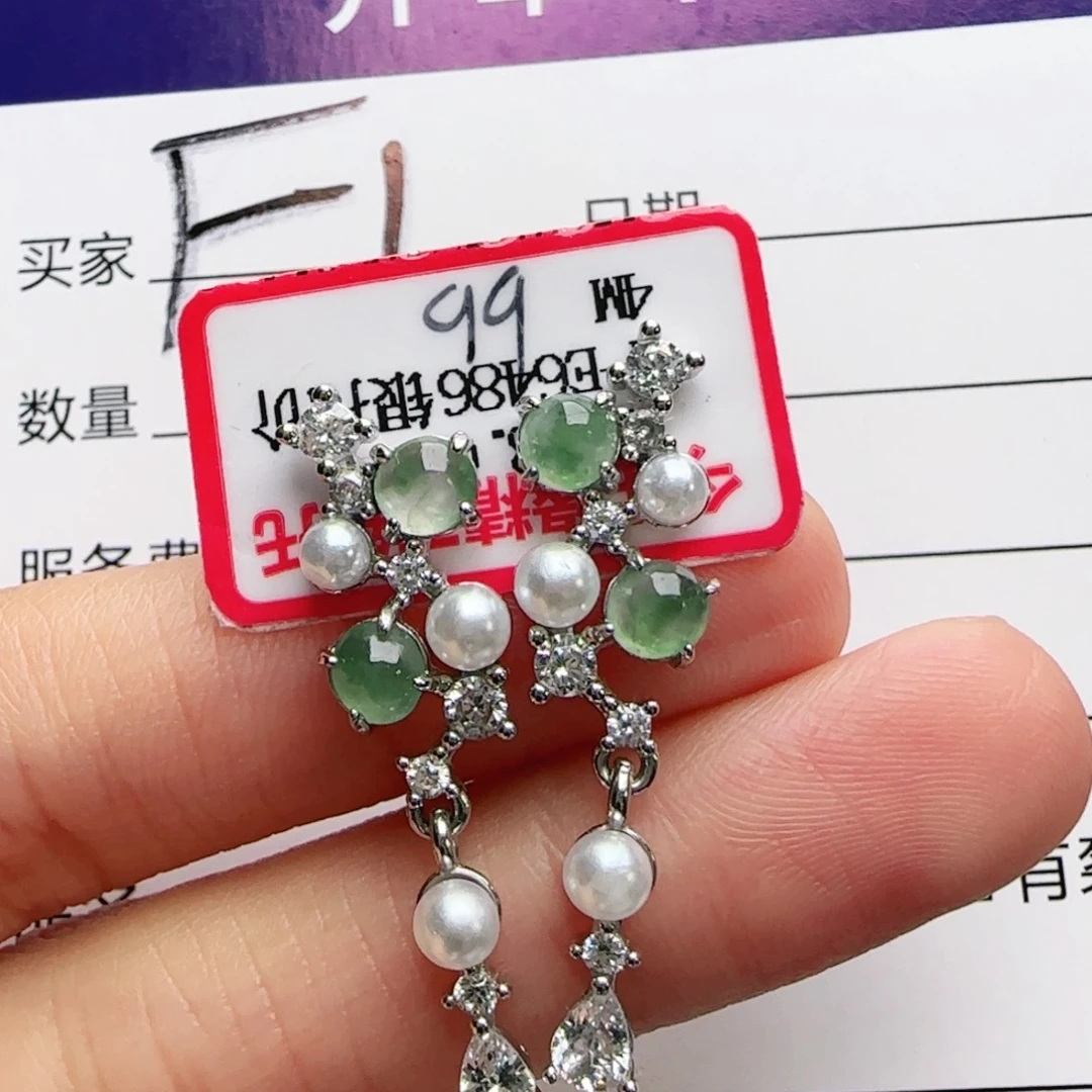 银S925镶嵌手链翡翠