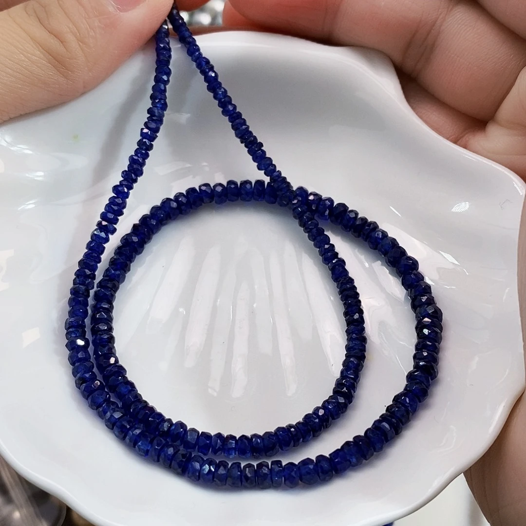 未镶嵌蓝宝石钻切项链红宝石