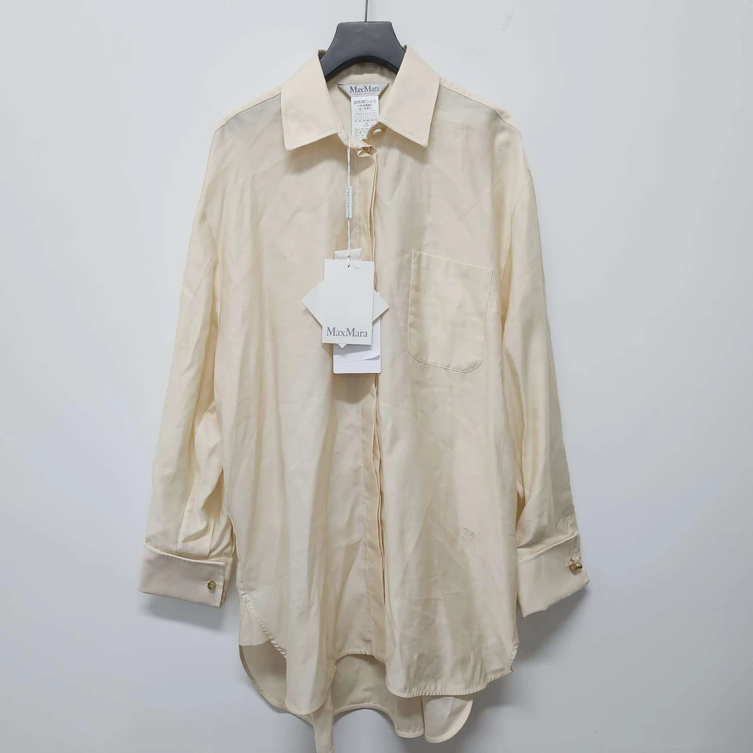未使用 MaxMara A1274/全新Maxmara2024年春夏新款衬衫/42码