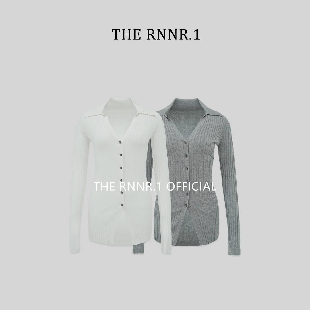 THE RNNR.1必入!!经典显瘦 polo V领长袖上衣