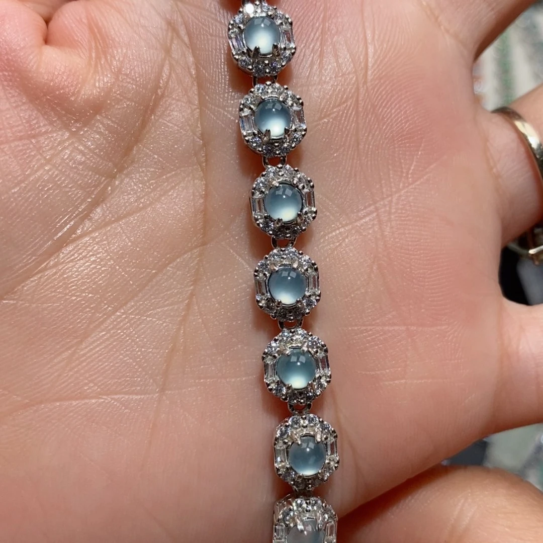 翡翠手链银S925镶嵌 c c c c