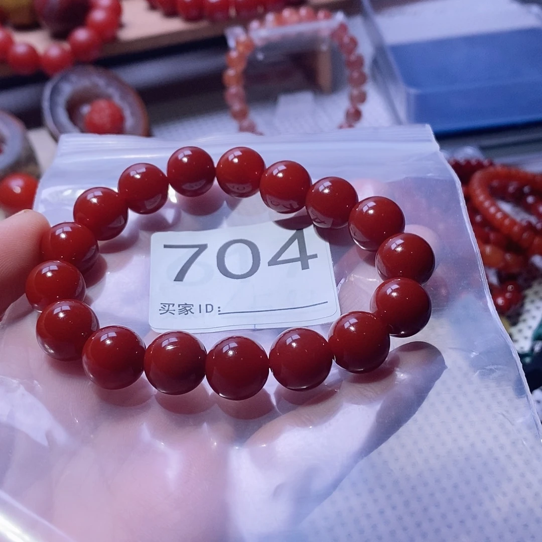 喜***孩南红玛瑙未镶嵌手串卡12