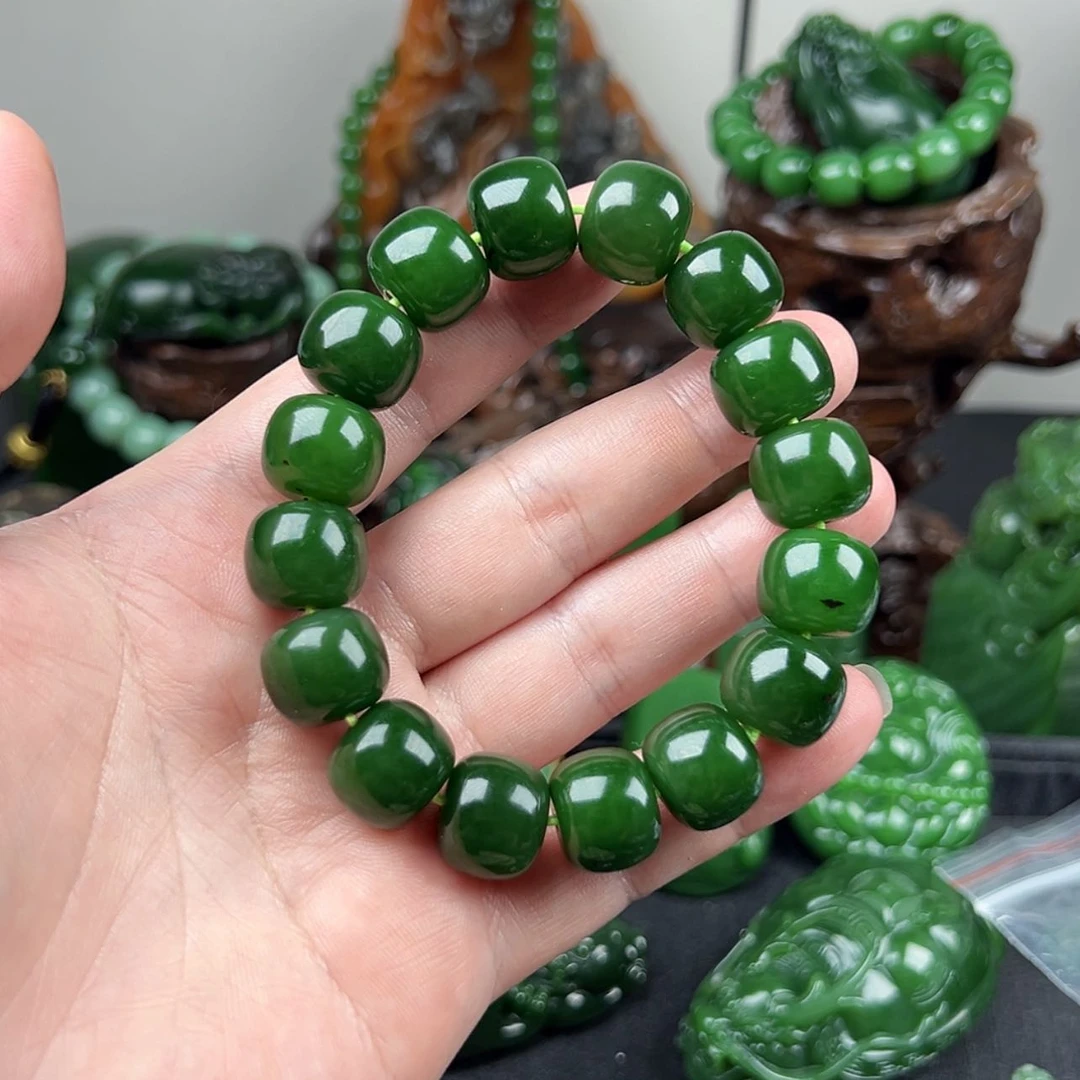 【闪购商品】未镶嵌手链和田玉（碧玉）