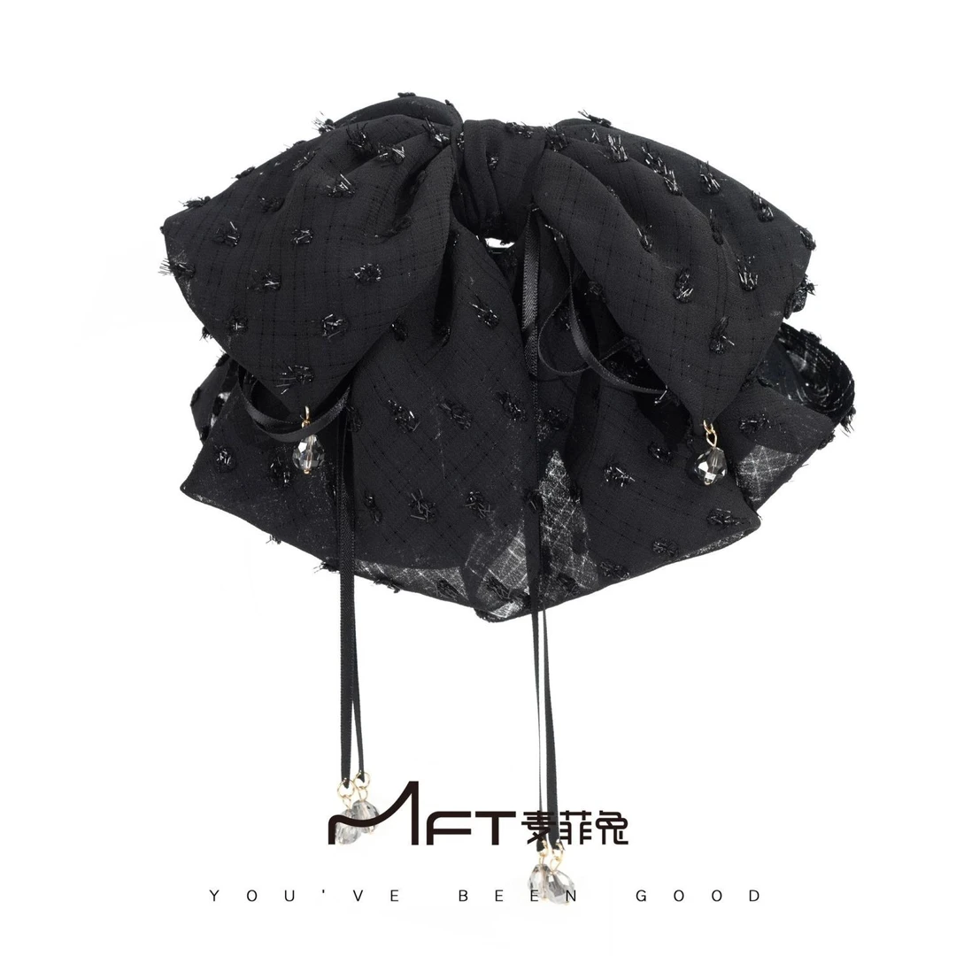 2025清风阙马尾夹气质职业百搭蓬松飘带懒人抓夹优雅显发量发饰