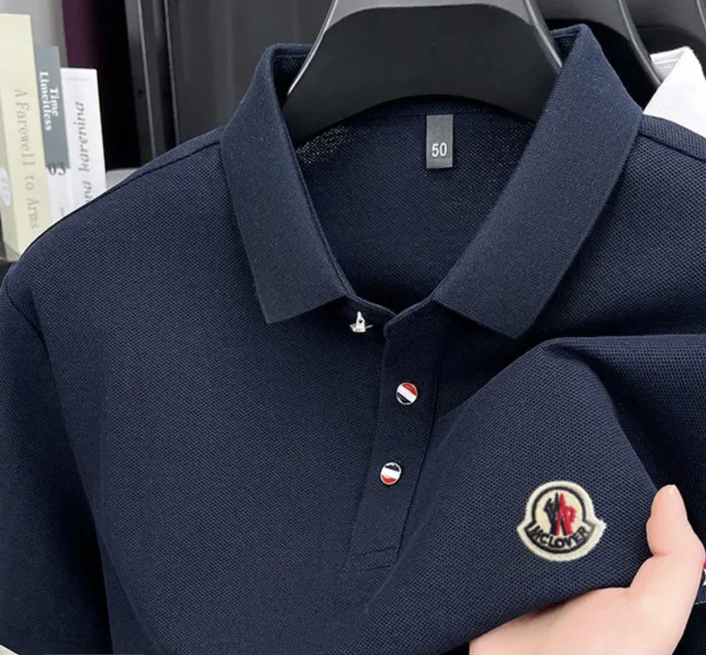 专柜撤柜蒙家夏季冰丝无痕全压胶polo