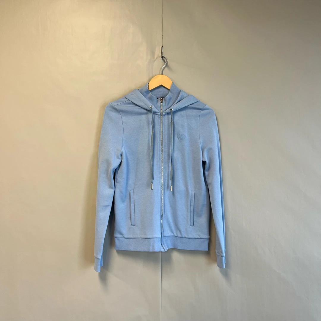 99新 GUCCI/古驰 连帽外套蓝色胸口小logo /s码/ 公价7000 /#2236