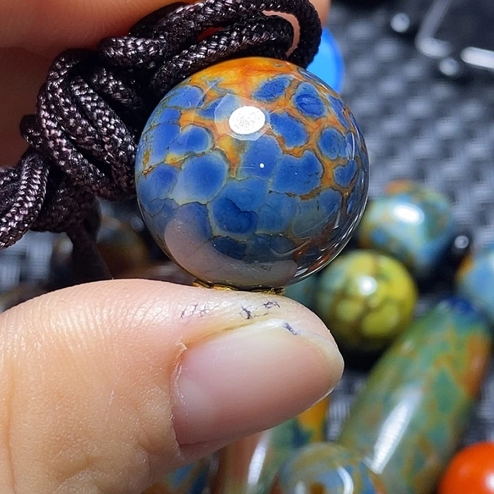 深***蓝玛瑙/玉髓未镶嵌颈饰