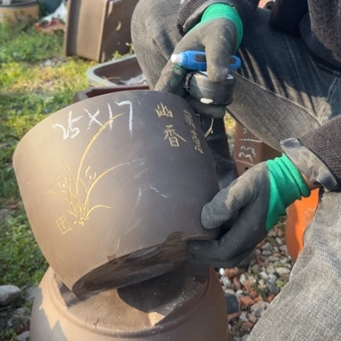 红陶紫砂花盆盆景盆栽