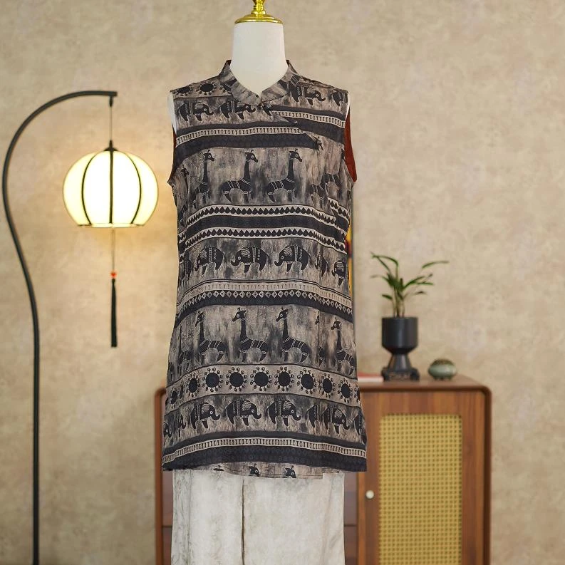 （吉象如意）新中式香云纱工艺小衫