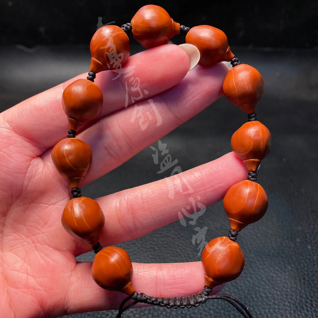 「1.3水滴」手串橄榄核雕刻文玩佛珠念珠手链核雕手工艺品手把件