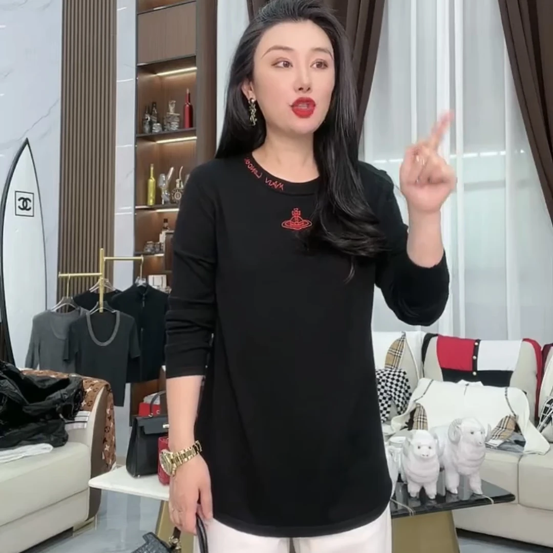 南油市场爆款双色黑白西太后刺绣打底衣