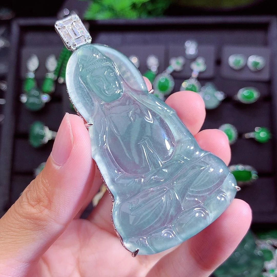 颈饰未镶嵌翡翠天然