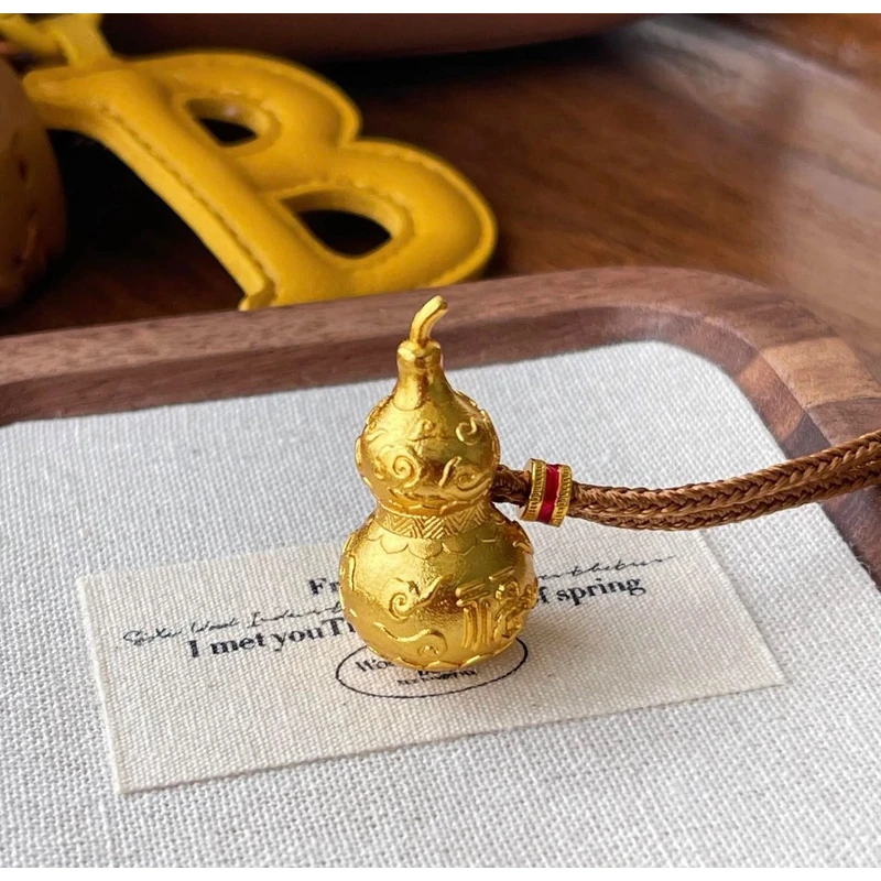 铜合金吊坠 铜合金富贵平安发财葫芦男女通用吊坠实心传承精美