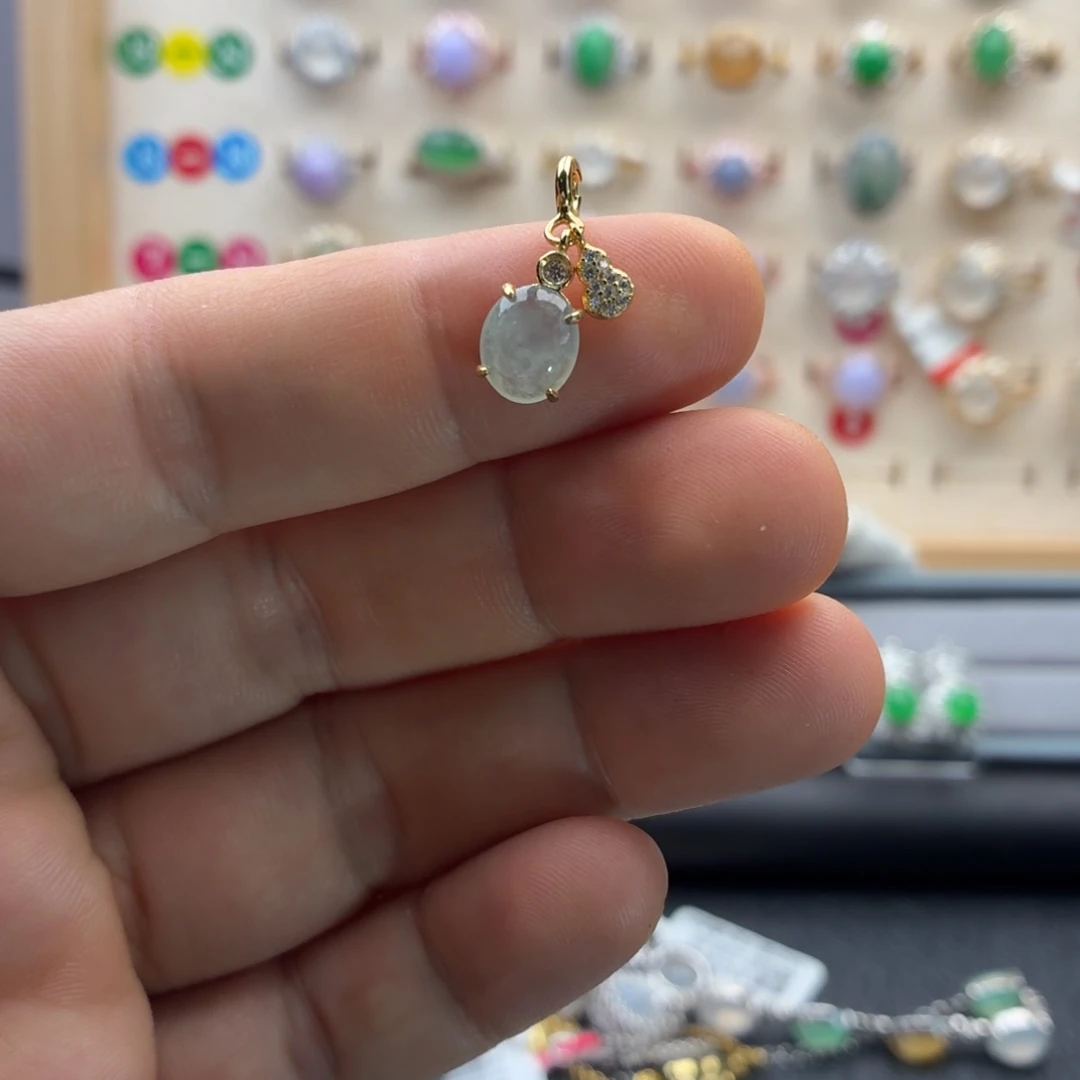 翡翠银S925镶嵌戒指