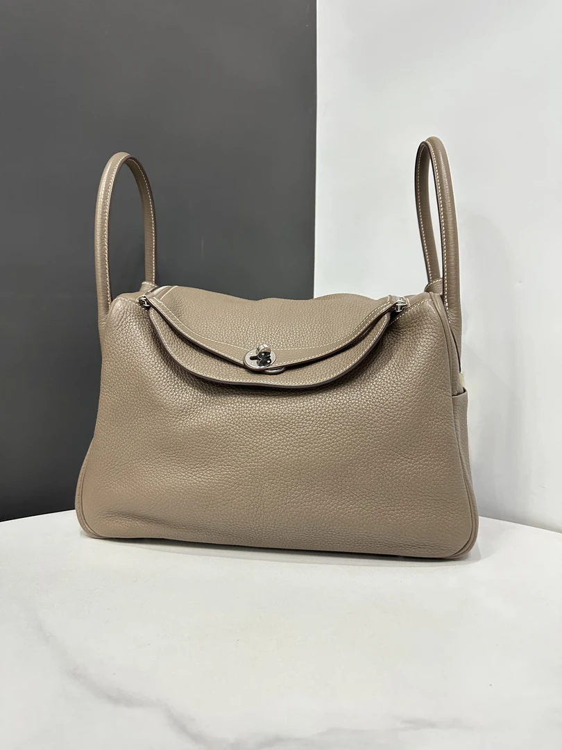 95新 Hermes/爱马仕 lindy包大象灰T刻34cm/0295012701