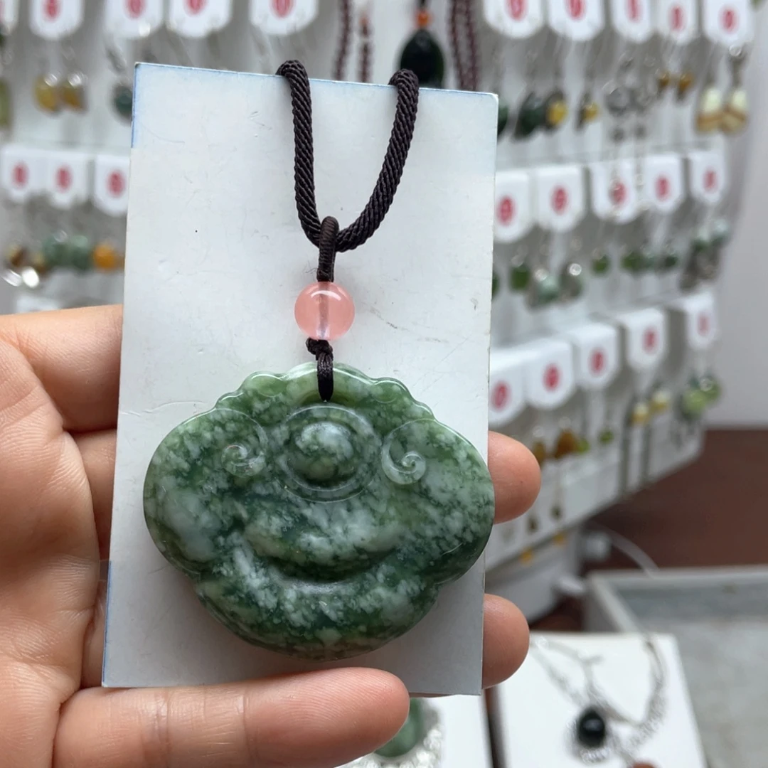 蛇纹石玉未镶嵌吊坠
