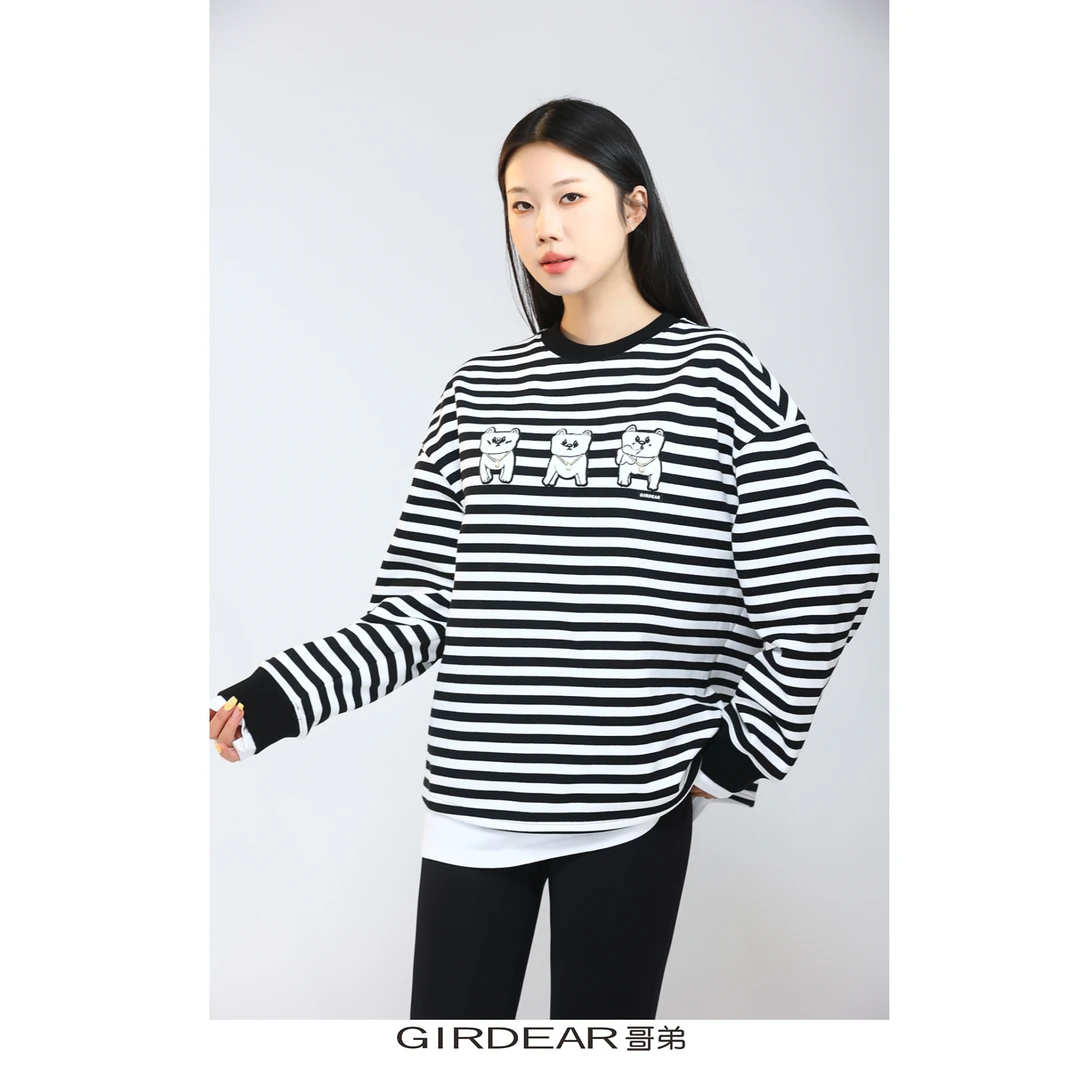 GIRDEAR/哥弟1301059   新款百搭休闲套头减龄青春活力宽松卫衣女