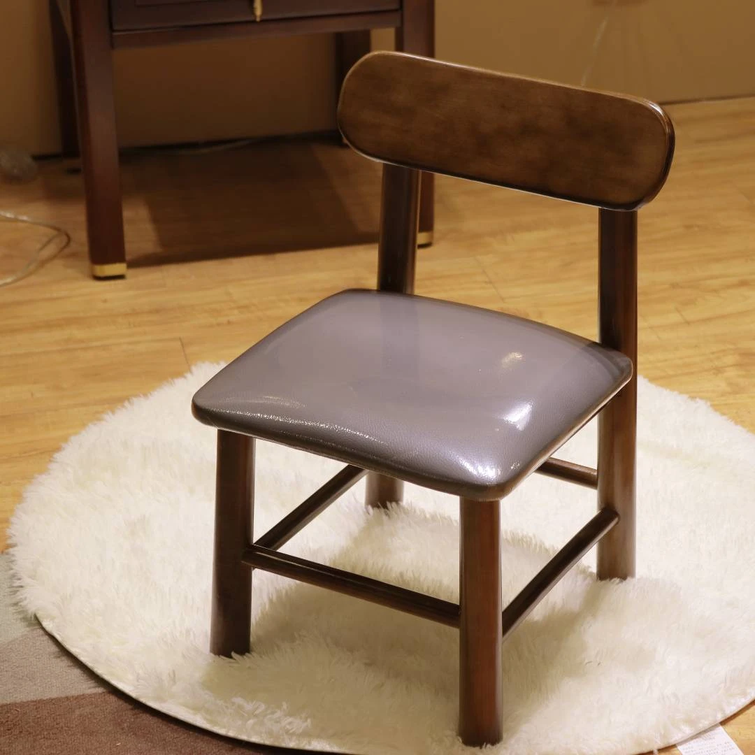 【好时家居】全实木儿童靠背小椅子矮板凳客厅简约北欧时尚凳换鞋凳