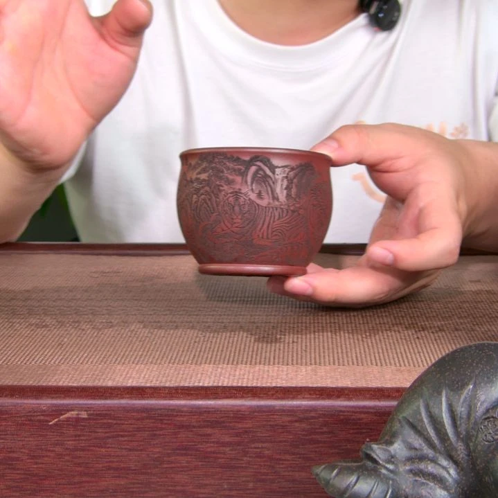 茶杯紫砂高货放漏