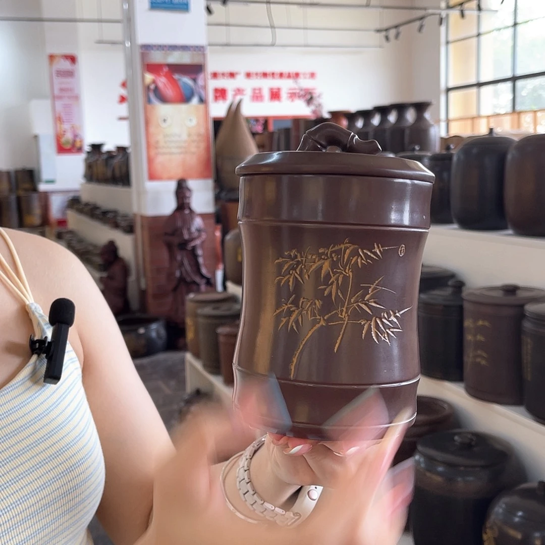 钦州坭兴陶茶叶罐半斤装