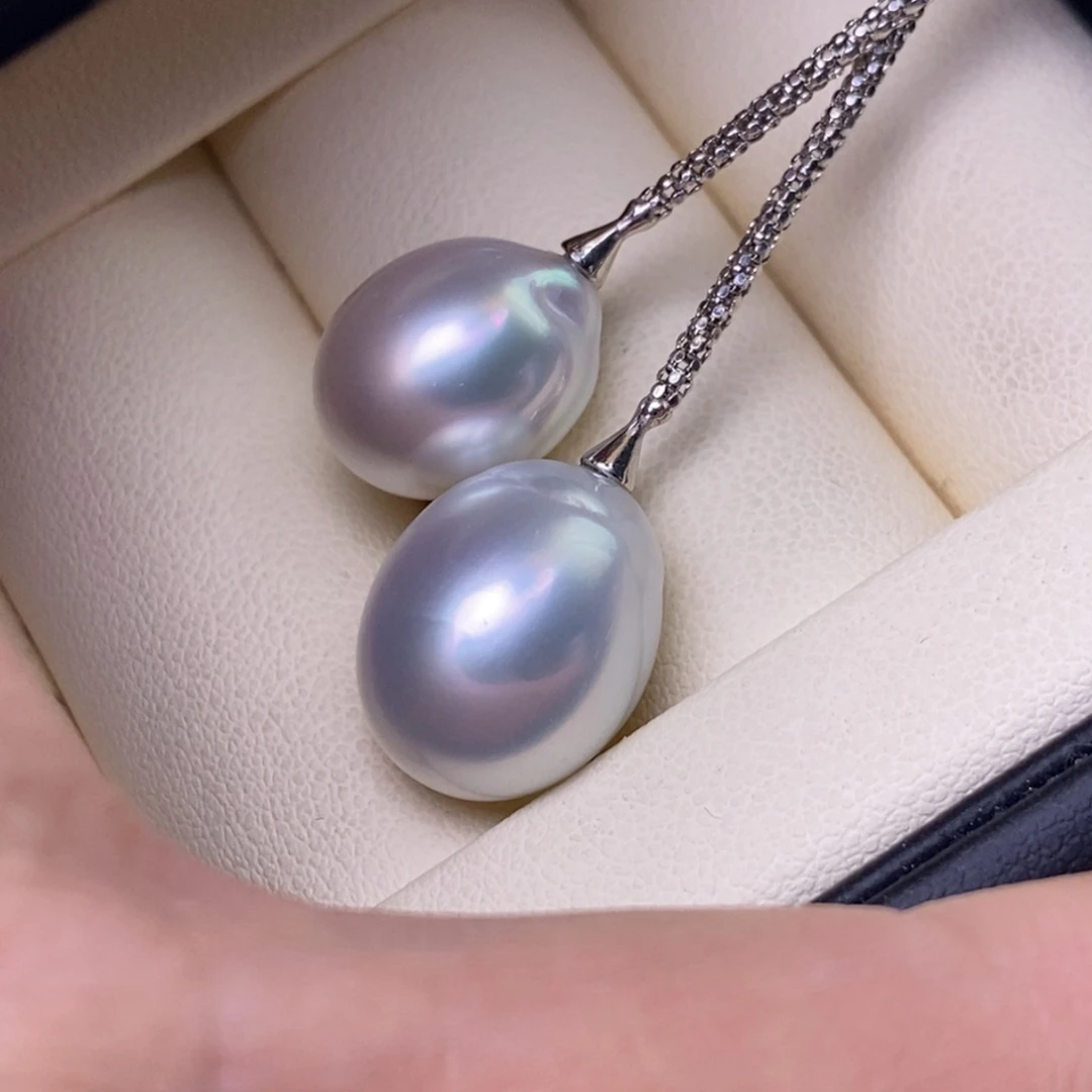 海水珍珠银S925镶嵌颈饰