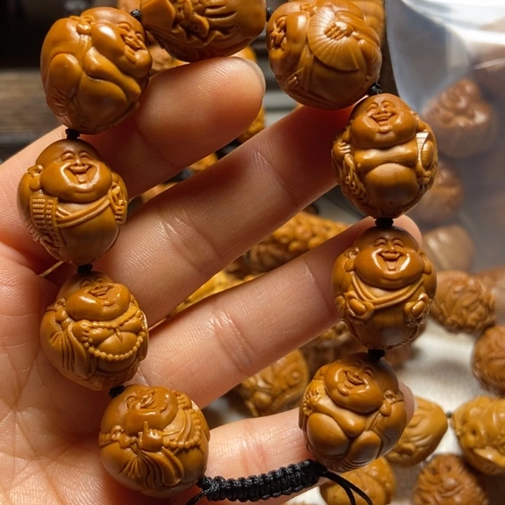 【闪购商品】橄榄核手串/手链八大弥勒1.9