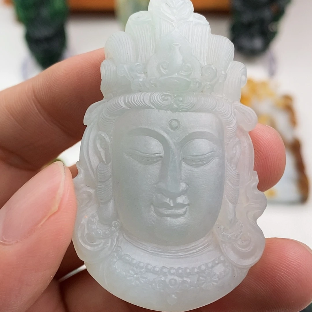 定制翡翠未镶嵌观音头