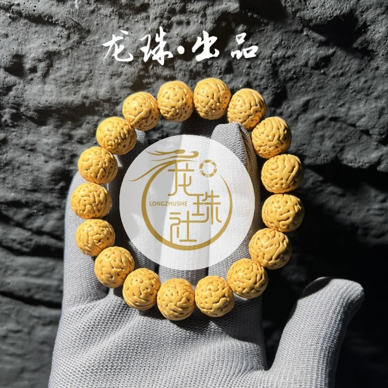 【龙珠社国核】“粗纹肌肉”盘锦桃核手串.抛光（尺寸误差0.5mm之间）
