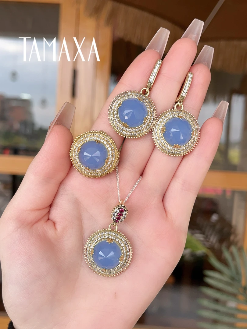 925银银制品 Tamaxa纯银三件套配黄铜