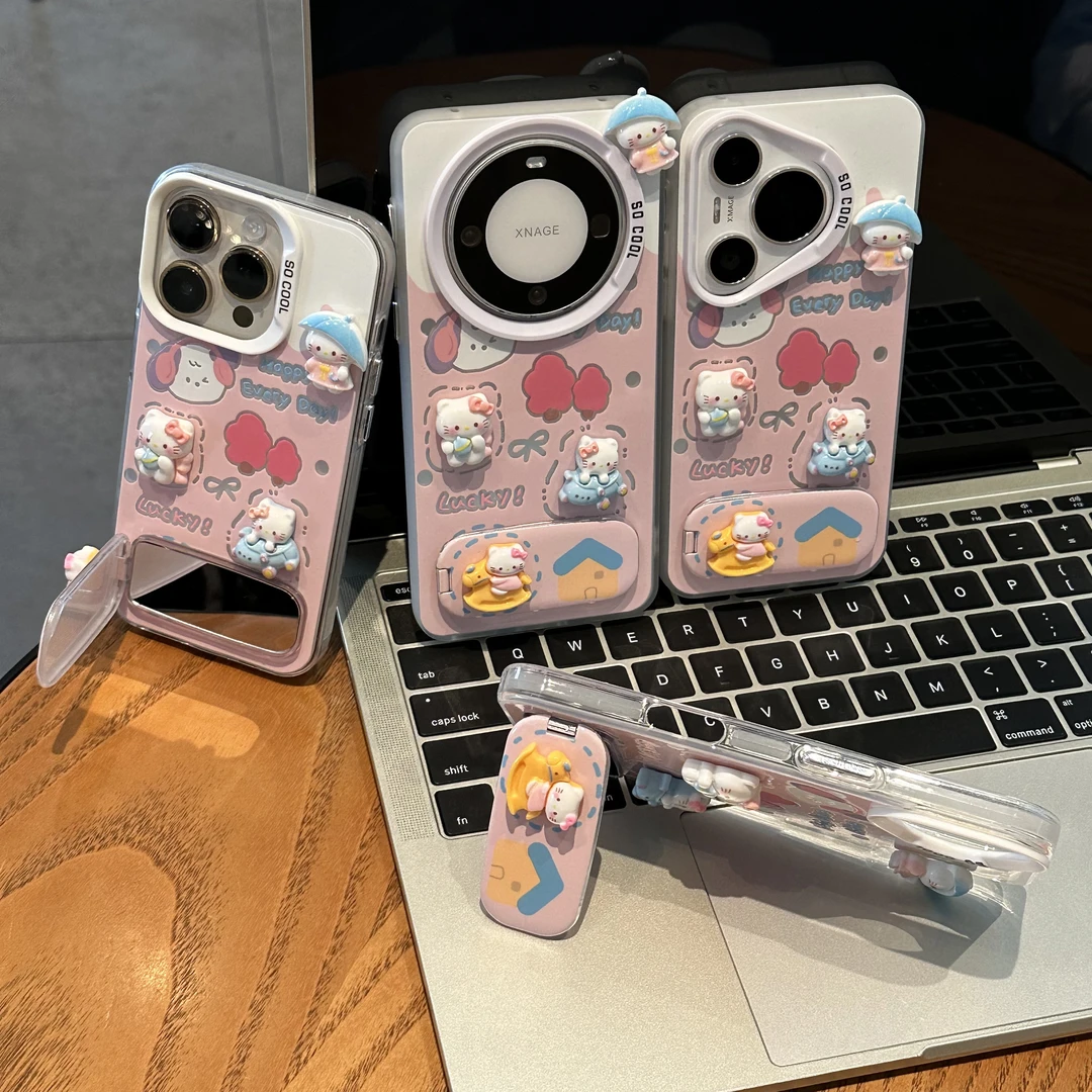 欧克里里木马KT公仔支架适用苹果17promax手机壳华为oppo小米vivo