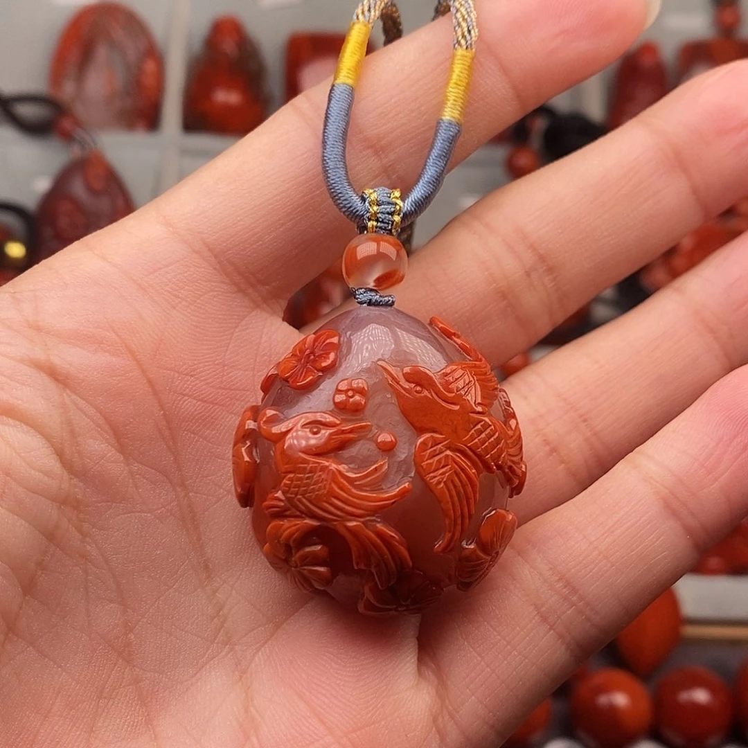 南红玛瑙未镶嵌吊坠(不含链)