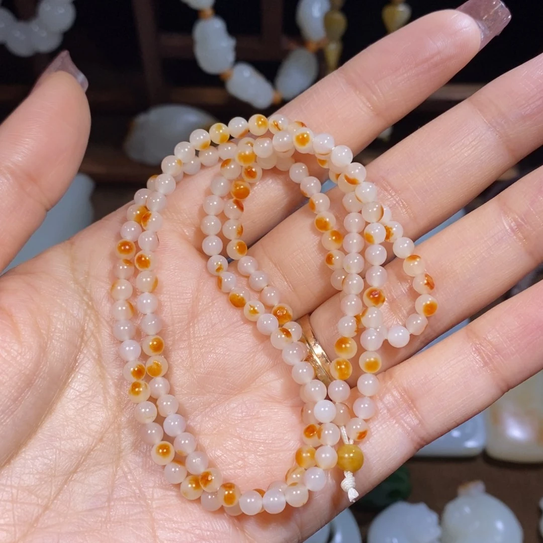 和田玉手链未镶嵌红*