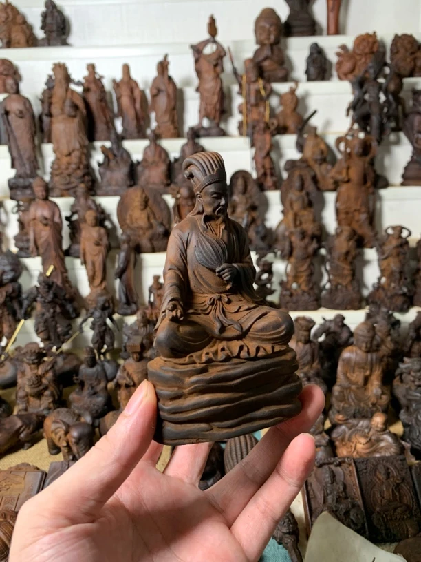 高货哦 太行崖柏13x7.5公分诸葛亮孔明先生手摆件
