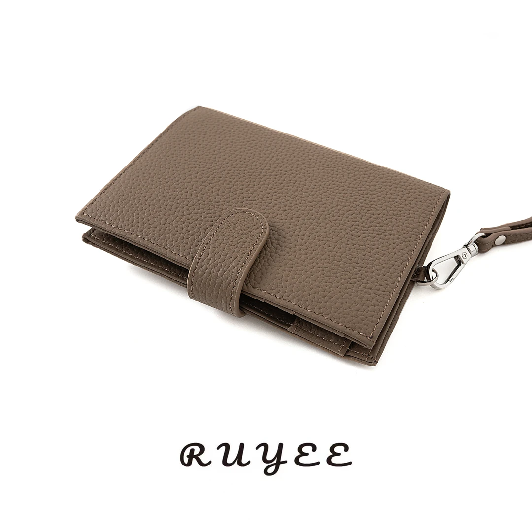 头层牛皮超薄多功能护照钱包一体挂脖式