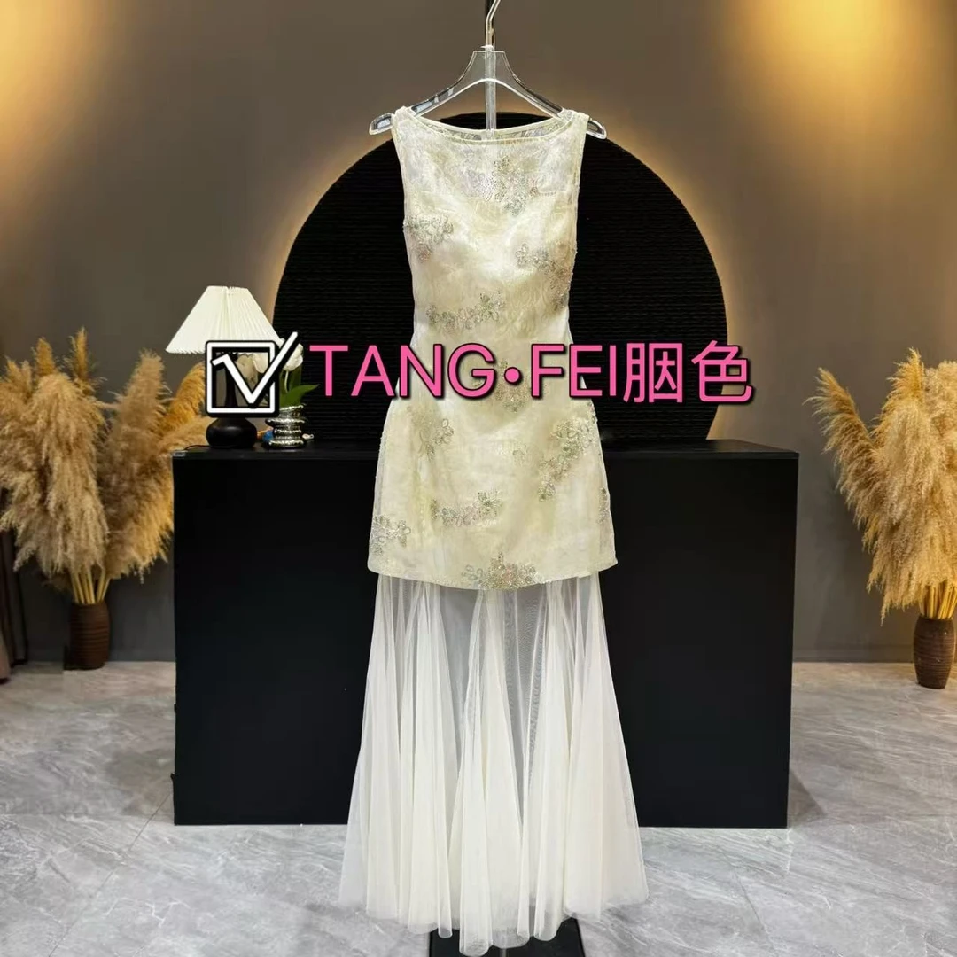 TANG-FEI胭色【琉璃花镜】MY0072国风复古气质连衣裙