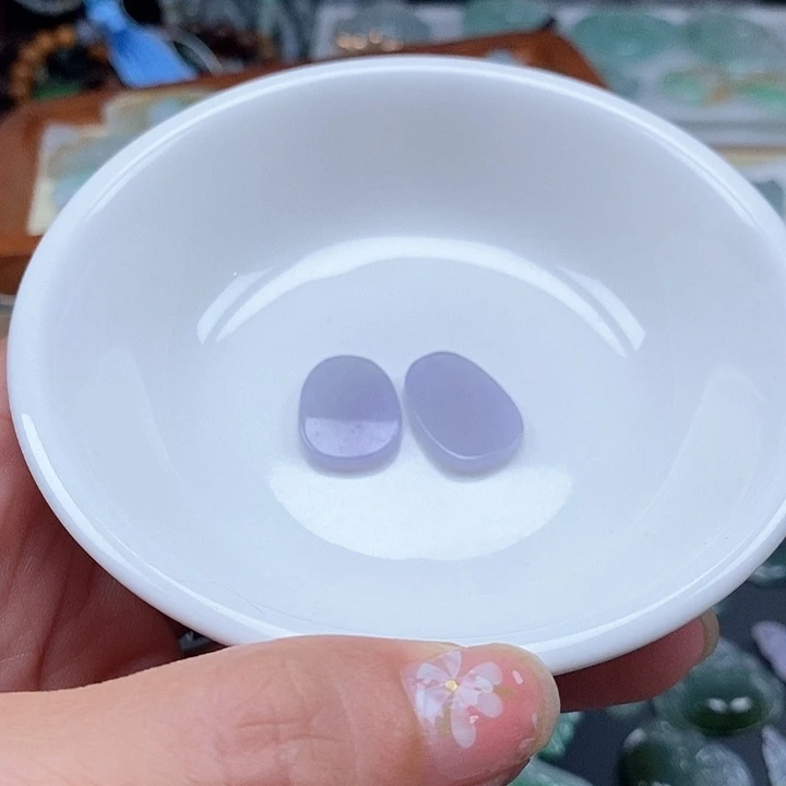 吊坠(不含链)未镶嵌翡翠一对