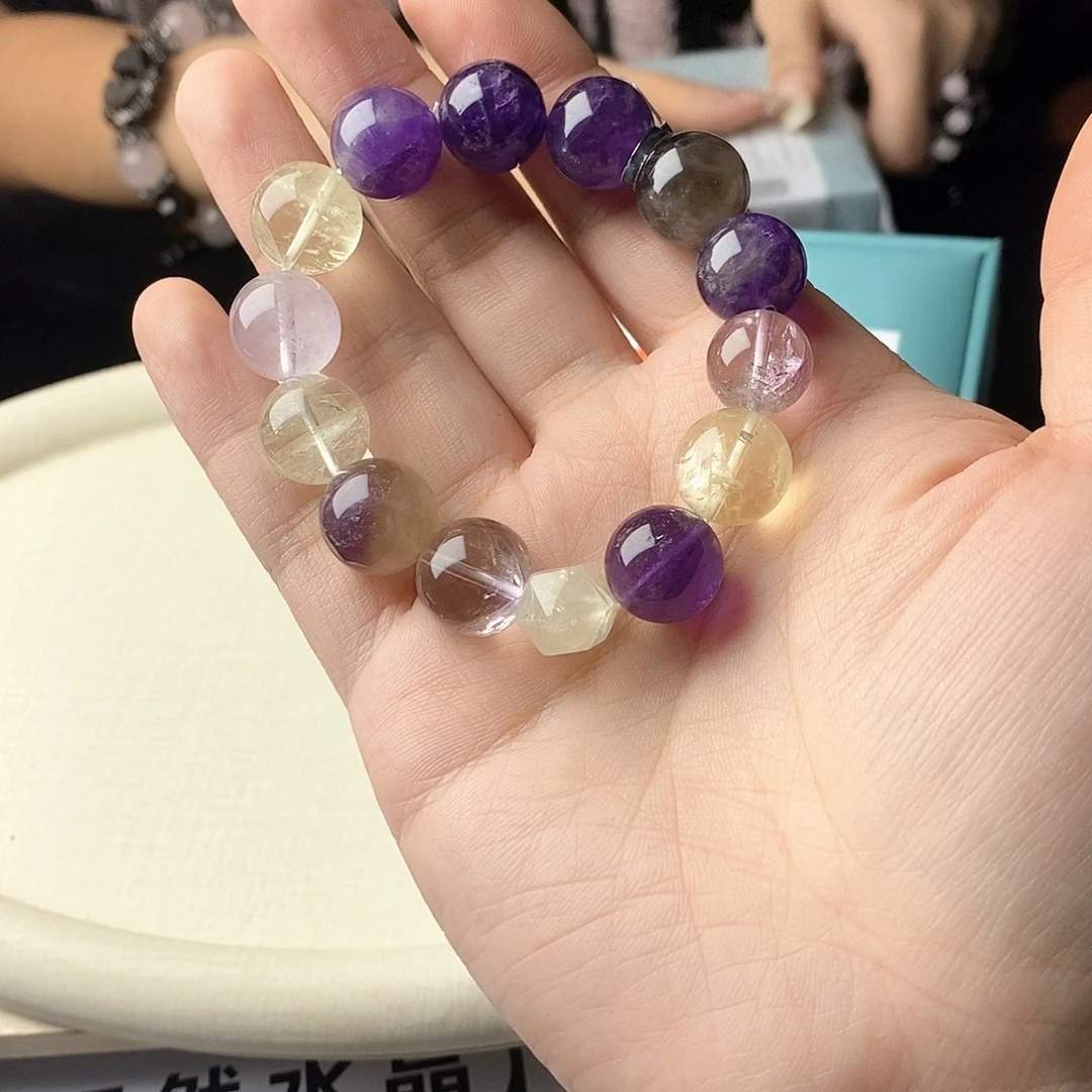 银S925镀金镶嵌手链水晶