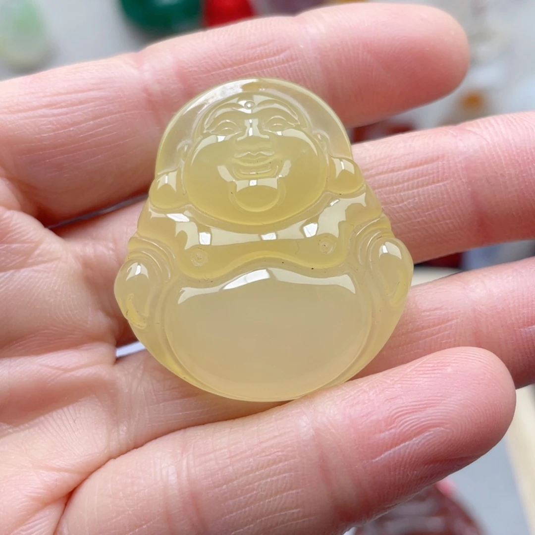 玛瑙/玉髓颈饰合金珀*