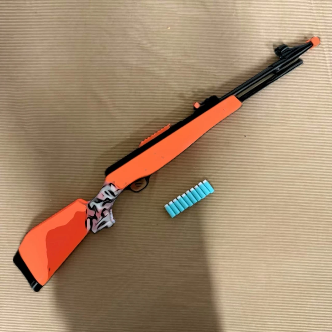 3D打印手工海绵软蛋发射器玩具98K下压式高配版怀旧工字结构