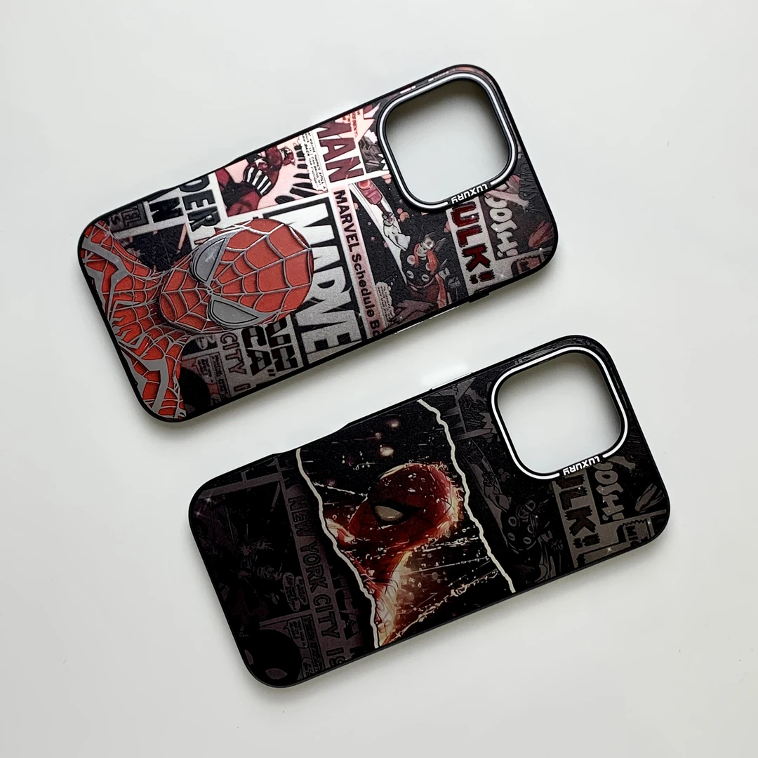 漫威蜘蛛侠苹果16全包15ProMax炫酷14防摔iPhone13新款12手机壳