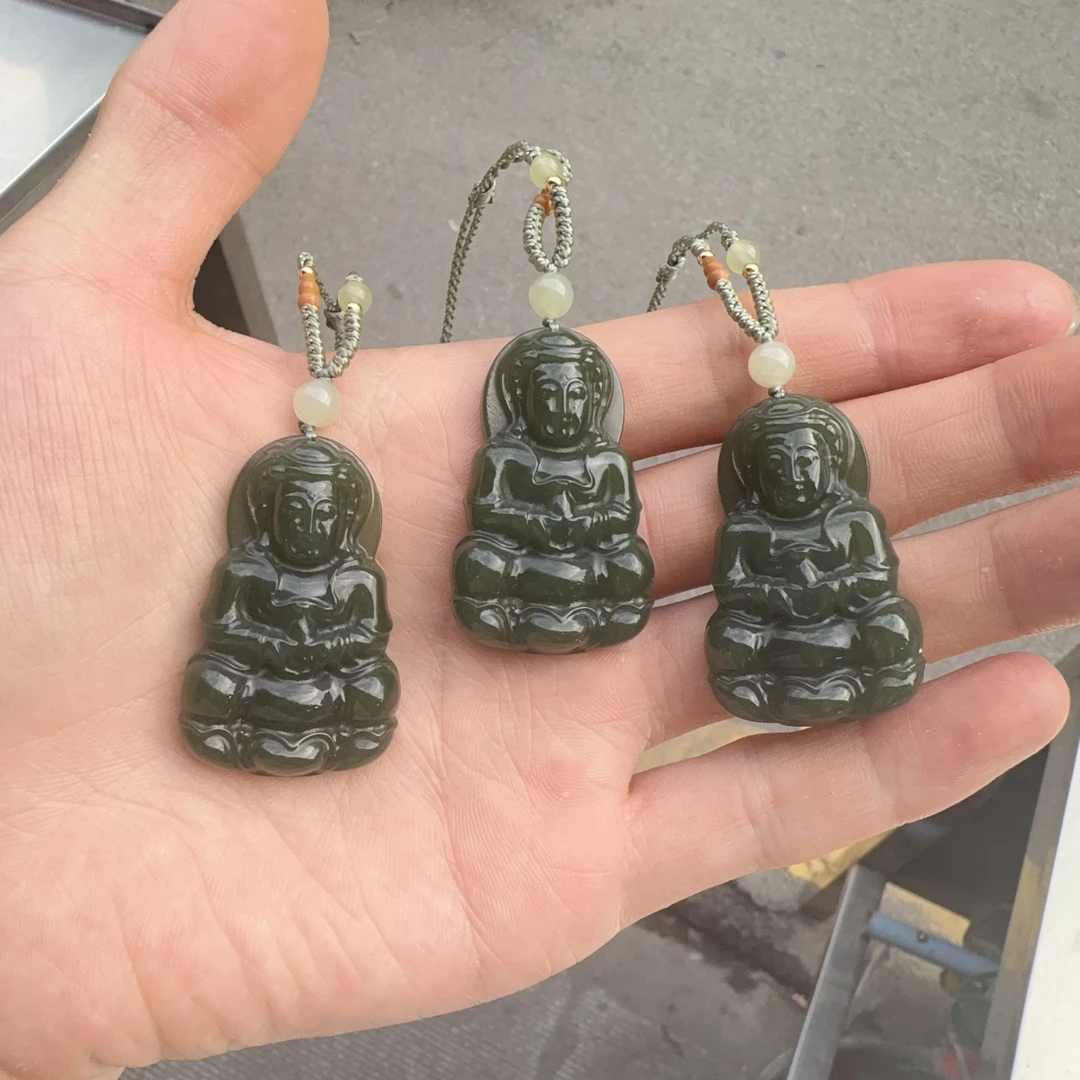 天然和田玉观音吊坠约42-43mm左右多样性拍一发一n