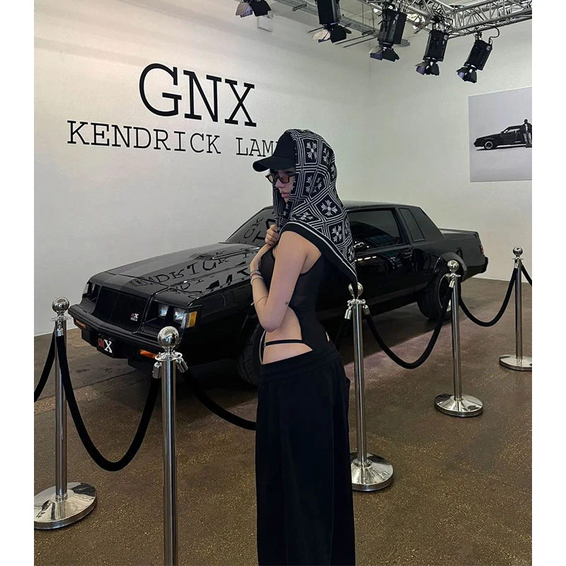2025年夏季新款ins美式辣妹纯欲风连体衣上衣女配高腰阔腿卫裤女