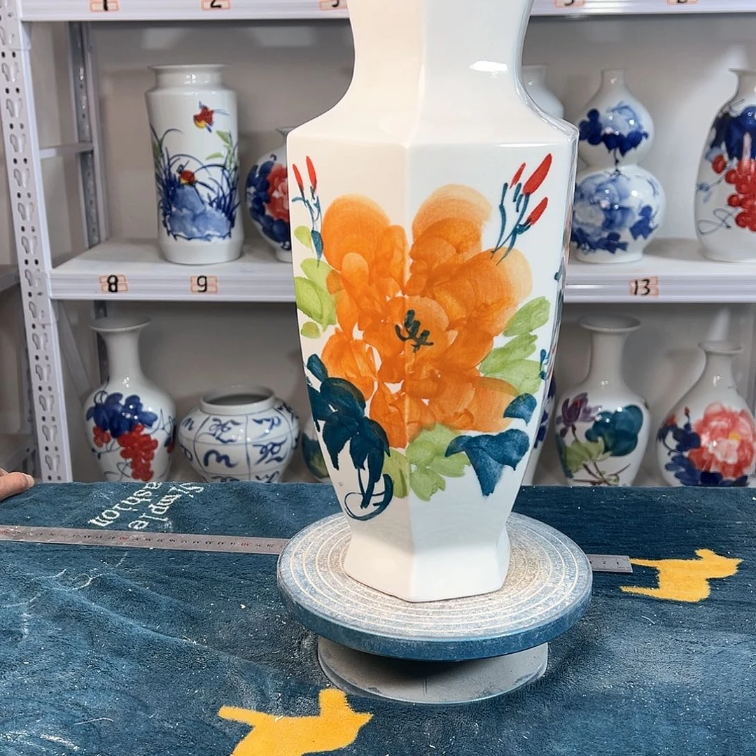 摆件景德镇陶瓷6黄牡