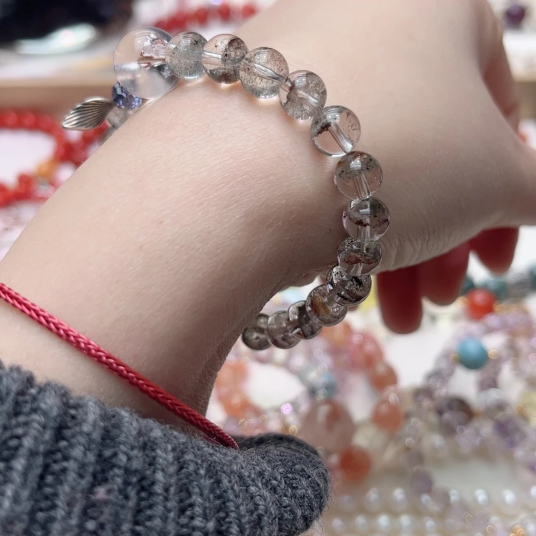 未镶嵌手链水晶绿幽灵聚宝盆手串